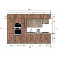Bucatarie ZONE B COMBI 360 FRONT PAL K002 / decor K004